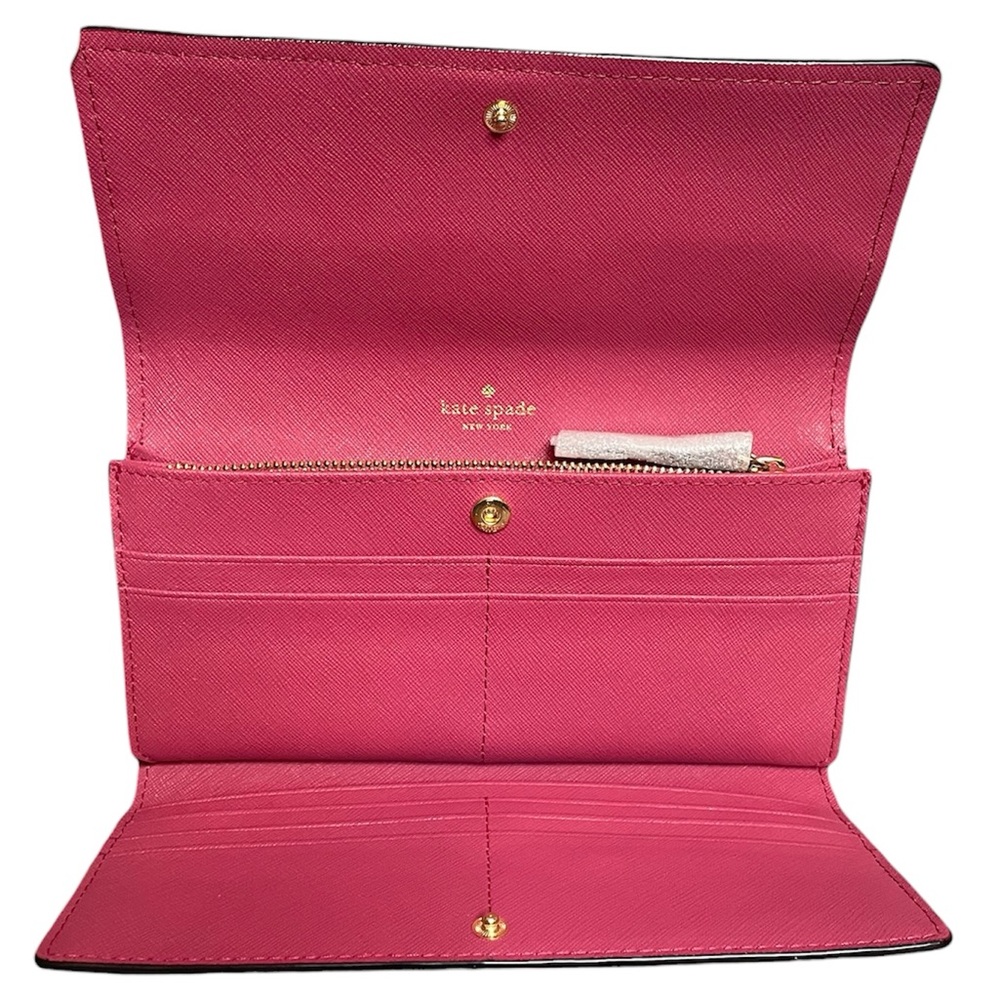 Kate Spade Cameron Street Celina Trifold Snap Closure Cinnabar Long Wallet New! - Picture 4 of 6